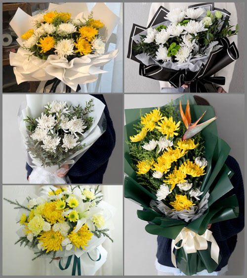 广东江门市台山市台城街道礼边村白事花束代送
